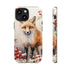 Christmas Fox in a Wreath of Red Berries - Impact Resistant Phone Case iPhone 13 Mini Glossy